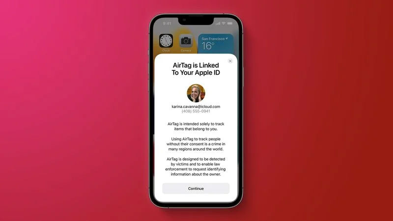 Apple AirTag попереджатиме про відповідальність за відстеження людей