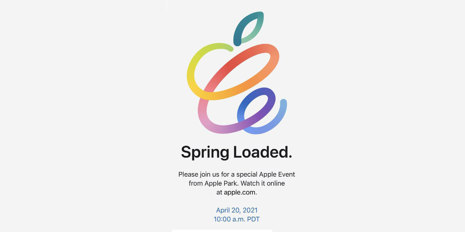 Квiтнева презентацiя Apple 2021 вiдбудеться 20 квiтня