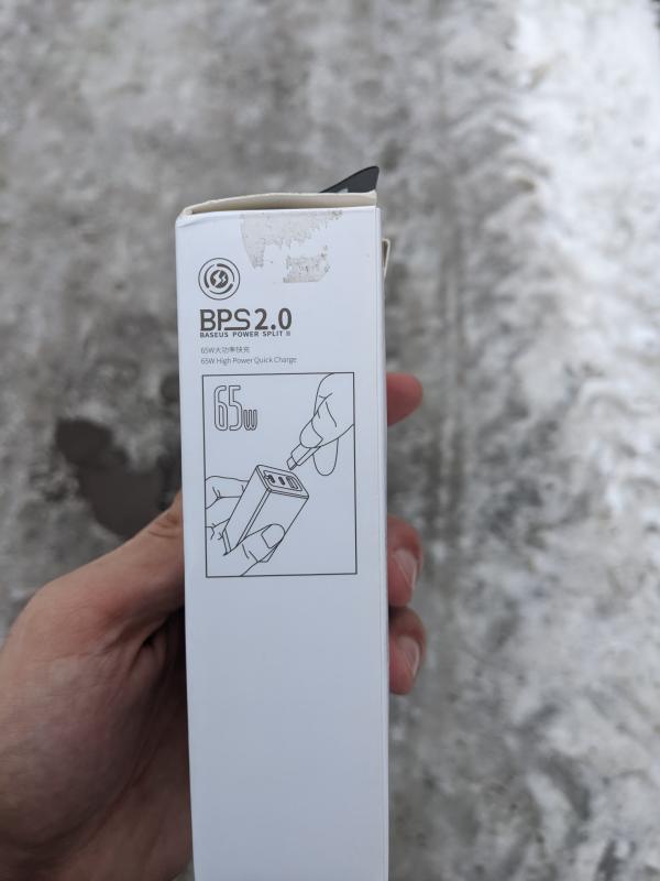 Быстрое сетевое зарядное устройство Baseus GaN2 Pro Quick Charger 2 Type-C+USB-A White 65W (US) + EU адаптер живое фото от покупателя - 2