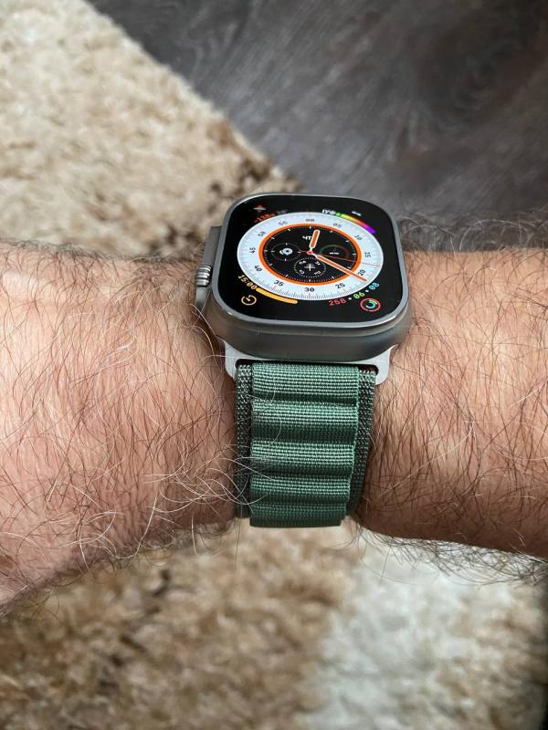 Ремінець iLoungeMax Alpine Loop Green для Apple Watch Ultra 49mm | 45mm | 44mm | 42mm живе фото від покупця - 2