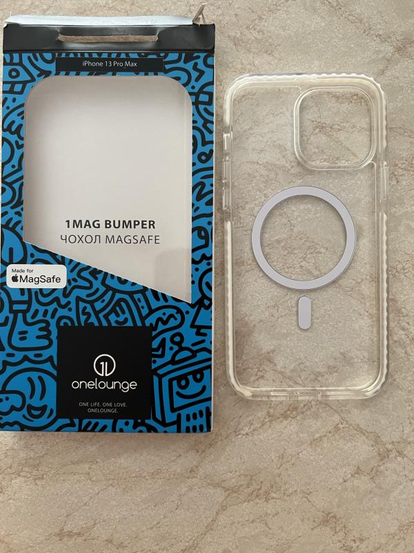 Прозорий чохол oneLounge 1Mag Bumper MagSafe для iPhone 13 Pro Max живе фото від покупця - 1