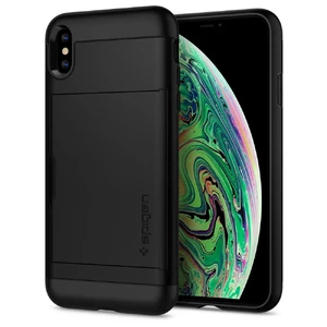 Чохол з відділенням для карт Spigen Slim Armor CS Black для iPhone XS Max 065CS24842 - Фото 1
