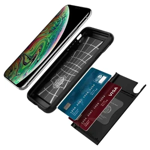 Чохол з відділенням для карт Spigen Slim Armor CS Black для iPhone XS Max - Фото 6