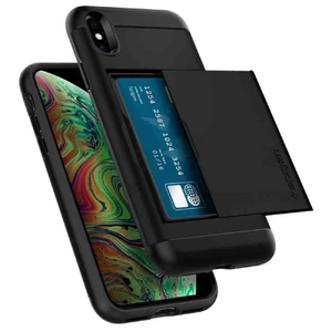 Чохол з відділенням для карт Spigen Slim Armor CS Black для iPhone XS Max - Фото 5