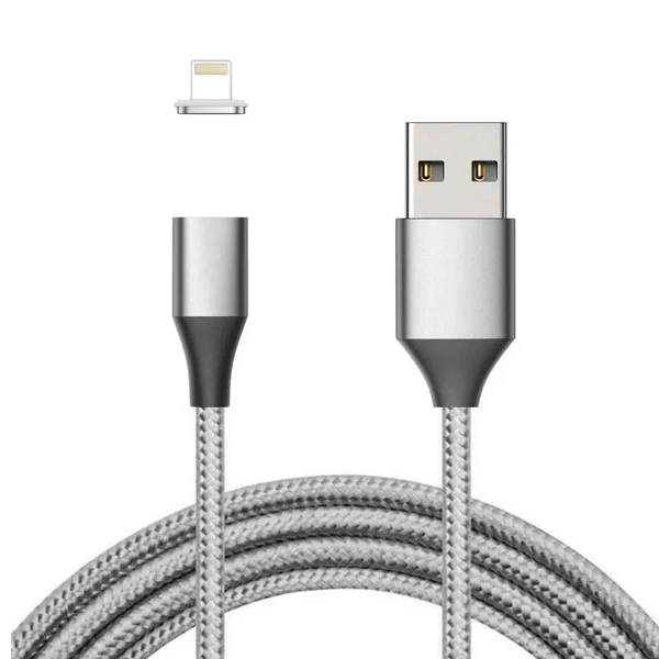 Магнітний кабель iLoungeMax X-Cable Silver Lightning to USB