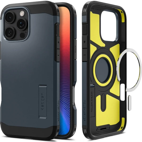Синий чехол Spigen Tough Armor Mag для iPhone 16 Pro в Виннице