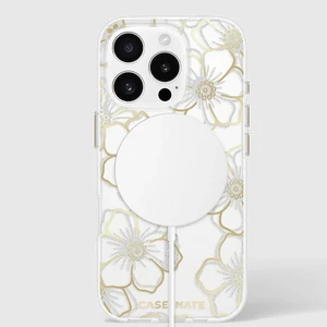 Прозрачный чехол с серебряно-золотыми элементами Case-Mate Floral Gems Mag для iPhone 16 Pro - Фото 10