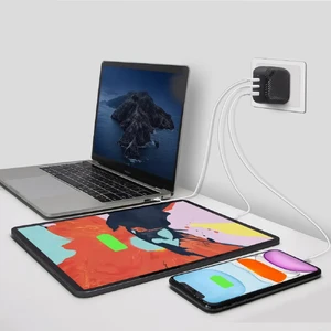Быстрая GaN зарядка oneLounge 1Power 66W 2xUSB-C + USB-A для iPhone | iPad | MacBook | ноутбука - Фото 3