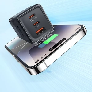 Быстрое зарядное устройство Mcdodo Dichromatic GaN 5 2xUSB-C + USB-A 67W Black - Фото 2