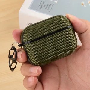 Чохол з карабіном iLoungeMax Nylon Case Green для AirPods Pro 3 - Фото 2