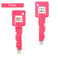 Розовый брелок-кабель Baseus Key Lightning  - Фото 1