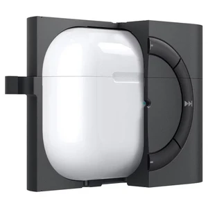 Силиконовый чехол с карабином Spigen Classic Shuffle Case Charcoal для AirPods Pro 2 - Фото 7