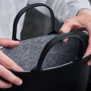 Кожаный чехол-сумка INCARNE Stem Black для MacBook Air 13" M3 | M2 | M1 (2018-2024) - Фото 3