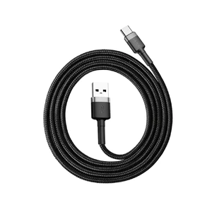 Зарядный кабель Baseus Cafule Cable USB Type-C Quick Charge 3.0 Gray/Black (1m) - Фото 2