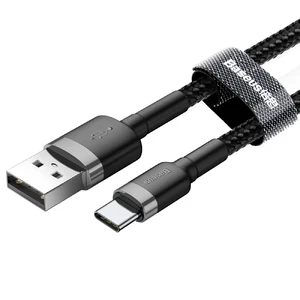 Зарядный кабель Baseus Cafule Cable USB Type-C Quick Charge 3.0 Gray/Black (1m) - Фото 3