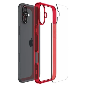 Прозорий червоний чохол Spigen Ultra Hybrid для iPhone 16 - Фото 7