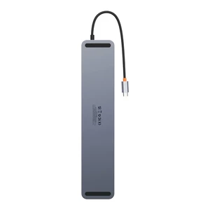 Хаб-підставка 12в1 Baseus Elitejoy Gen2 USB-C з роз'ємами 2 HDMI 4K, DP 4K, RJ45, USB-C, USB-A, кардридером SD/TF, Audio Jack, 100W PD для iPad | MacBook Pro/Air | Windows - Фото 3
