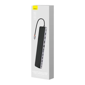 Хаб-підставка 12в1 Baseus Elitejoy Gen2 USB-C з роз'ємами 2 HDMI 4K, DP 4K, RJ45, USB-C, USB-A, кардридером SD/TF, Audio Jack, 100W PD для iPad | MacBook Pro/Air | Windows - Фото 5