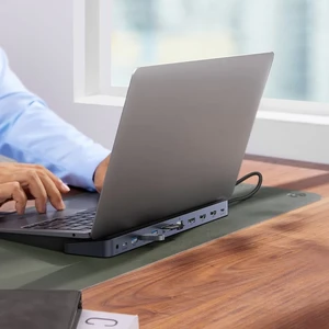 Хаб-підставка 12в1 Baseus Elitejoy Gen2 USB-C з роз'ємами 2 HDMI 4K, DP 4K, RJ45, USB-C, USB-A, кардридером SD/TF, Audio Jack, 100W PD для iPad | MacBook Pro/Air | Windows - Фото 7