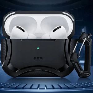 Протиударний чохол із карабіном ESR Cyber ​​Armor Tough HaloLock Black для AirPods Pro 2 - Фото 8