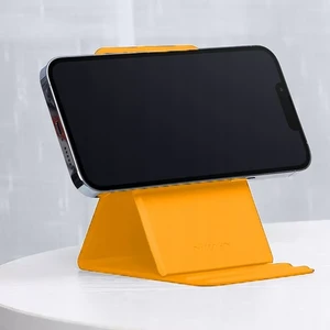 Магнитная подставка Nillkin SnapBase MagSafe Leather Orange для iPhone 15 | 14 | 13 | 12 - Фото 8