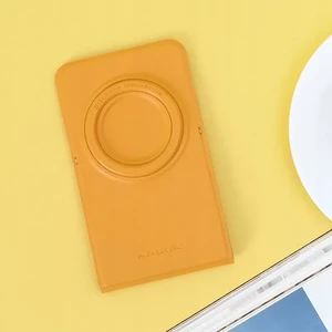 Магнитная подставка Nillkin SnapBase MagSafe Leather Orange для iPhone 15 | 14 | 13 | 12 - Фото 9