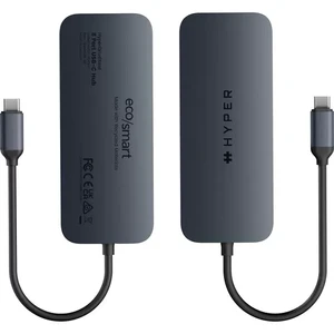 Хаб 10в1 HyperDrive Next Dual с двойным разъемом USB-C, USB-A, 4K HDMI, кардридером microSD/SD, Ethernet, Audio Jack, 140W PD для MacBook Pro/Air | Windows - Фото 3