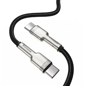 Зарядный кабель Baseus Cafule Metal Cable USB Type-C to USB Type-C 100W Black (1m) - Фото 2