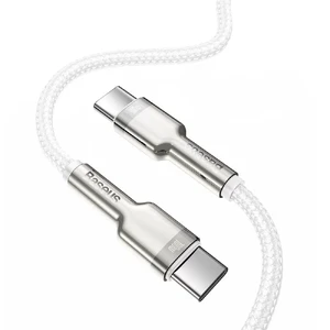 Зарядний кабель Baseus Cafule Metal Cable USB Type-C to USB Type-C 100W White (2m) - Фото 3