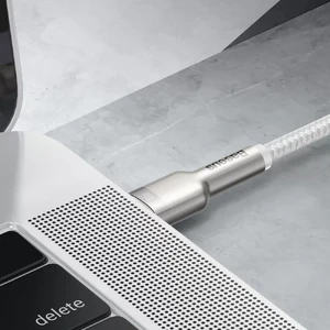 Зарядний кабель Baseus Cafule Metal Cable USB Type-C to USB Type-C 100W White (2m) - Фото 4