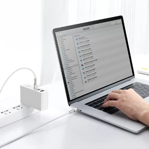 Зарядний кабель Baseus Cafule Metal Cable USB Type-C to USB Type-C 100W White (2m) - Фото 5