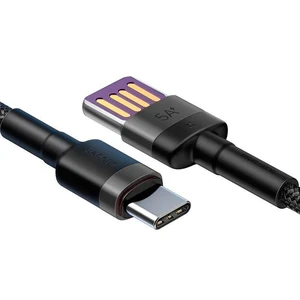Зарядний кабель Baseus Cafule HW USB to USB-C Gray | Black (1м) - Фото 2