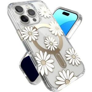Прозорий біло-золотий чохол Speck Presidio Lux ClickLock MagSafe для iPhone 16 Pro - Фото 11