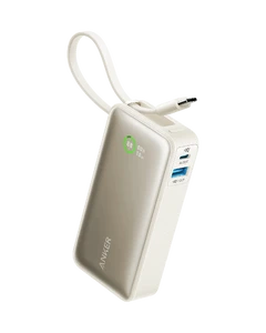 Компактный повербанк Anker Nano Power Bank White с мощностью 30W и USB-C, 10000mAh A1259 - Фото 1