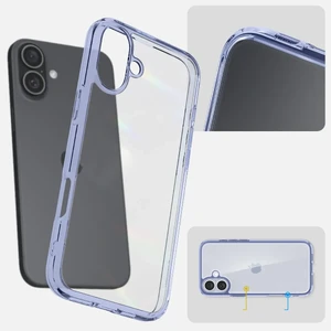 Прозорий синій чохол Spigen Ultra Hybrid для iPhone 16 Plus - Фото 9