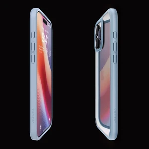 Прозорий синій чохол Spigen Crystal Hybrid для iPhone 16 Pro Max - Фото 2