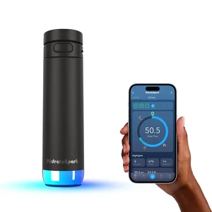 Розумна пляшка для води HidrateSpark PRO 2 Smart Bottle Straw Black 621 мл - Фото 2