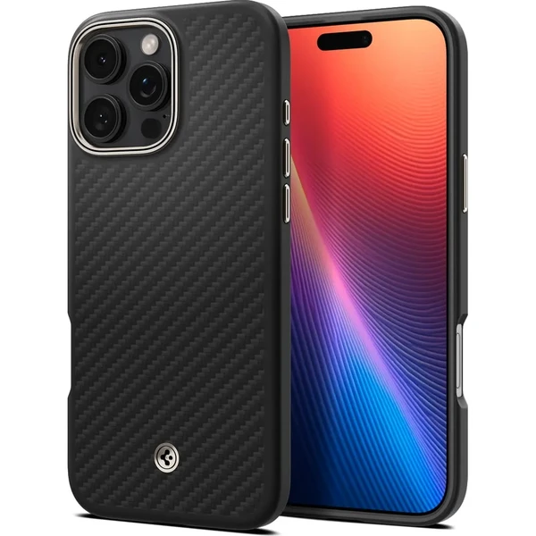 Чорно-бежевий чохол Spigen Enzo Aramid Mag для iPhone 16 Pro Max у Рівному