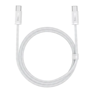 Нейлоновый кабель Type-C to Type-C для быстрой зарядки Baseus Dynamic Series 100W White (1m) CALD000202 - Фото 1