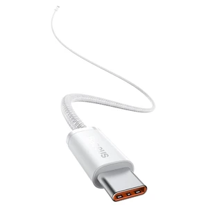 Нейлоновый кабель Type-C to Type-C для быстрой зарядки Baseus Dynamic Series 100W White (1m) - Фото 3