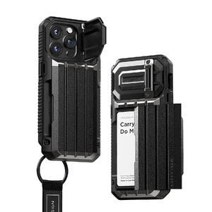 Протиударний чохол-гаманець VRS Design Case Damda Glide Ultimate Black для iPhone 15 Pro  - Фото 1