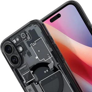 Прозорий чохол Spigen Ultra Hybrid Mag для iPhone 16 придимлений-сірий - Фото 7