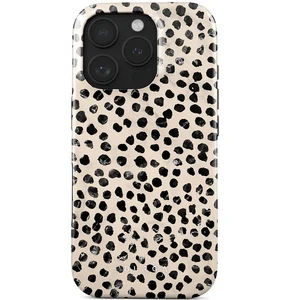 Чехол магнитный Burga Almond Latte для iPhone 16 Pro, бежевый с черными точками 4772229367610 - Фото 1