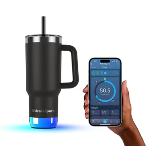 Умный стакан для воды и горячих напитков HidrateSpark PRO 2 Smart Tumbler Black 887 мл - Фото 2