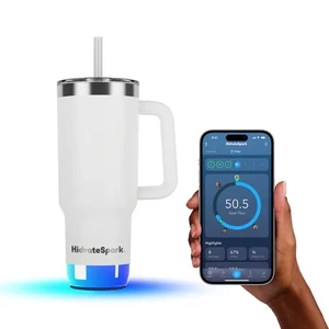 Умный стакан для воды и горячих напитков HidrateSpark PRO 2 Smart Tumbler White 887 мл - Фото 2