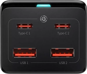 Швидкий мережевий подовжувач із зарядкою Baseus 100W GaN3 Pro AC + 2 USB A + 2 USB Type C + PD - Фото 5