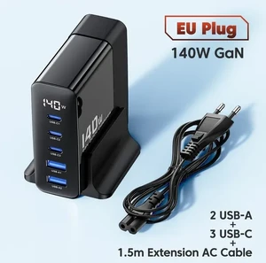 Сетевая быстрая GaN-зарядка с подставкой iLoungeMax Toocki 140W Charger - Фото 4