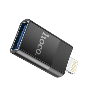 Адаптер (перехідник) для iPhone Lightning to USB 2.0 | HOCO OTG Black - Фото 6