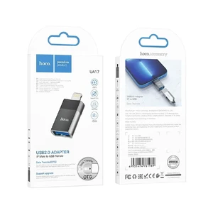 Адаптер (перехідник) для iPhone Lightning to USB 2.0 | HOCO OTG Black - Фото 9