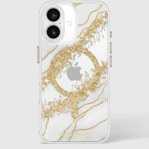 Мраморный чехол с золотыми элементами Case-Mate Karat MagSafe для iPhone 16 - Фото 9